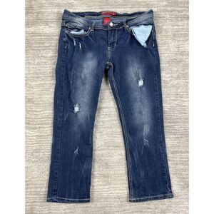 Red Rivet‎ Jeans Juniors 13 Blue Straight Low Rise Dark Wash Stretch Denim